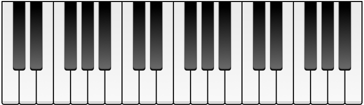 Acorde C 7 para Piano - Diccionario de acordes interactivos para Piano