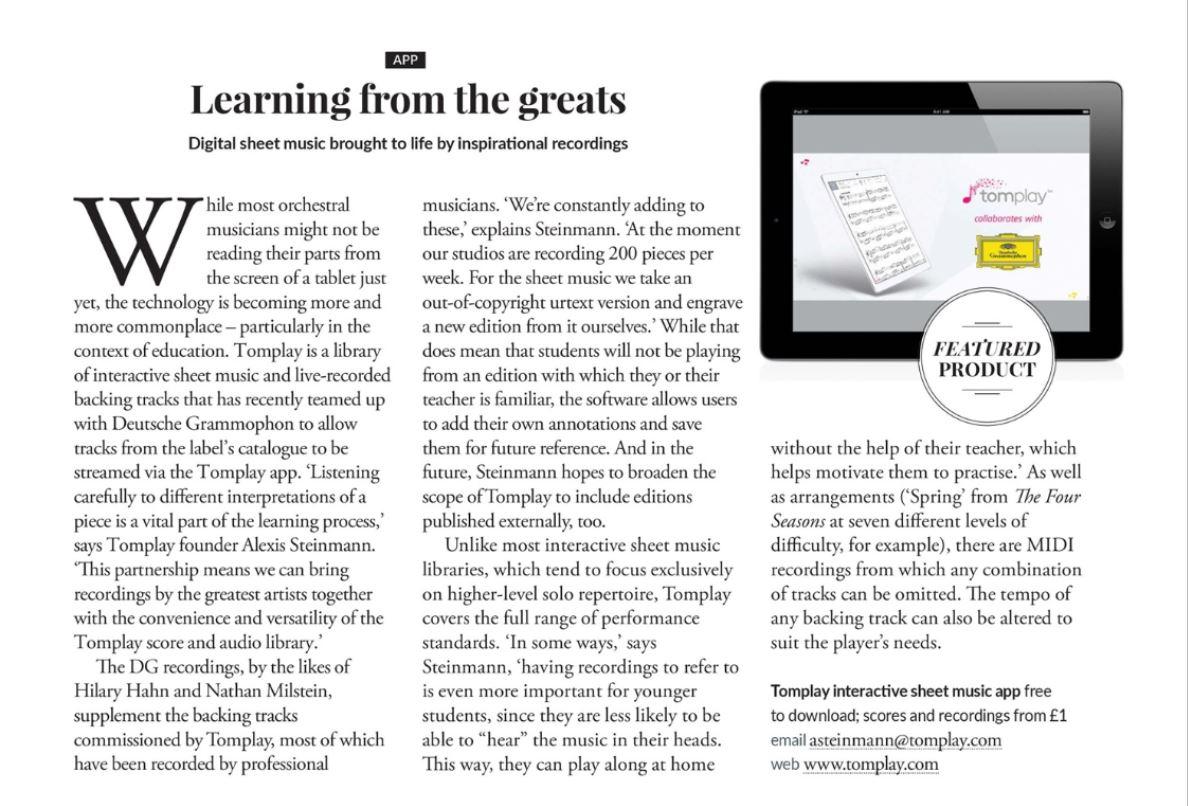 The Strad, featured product of the month